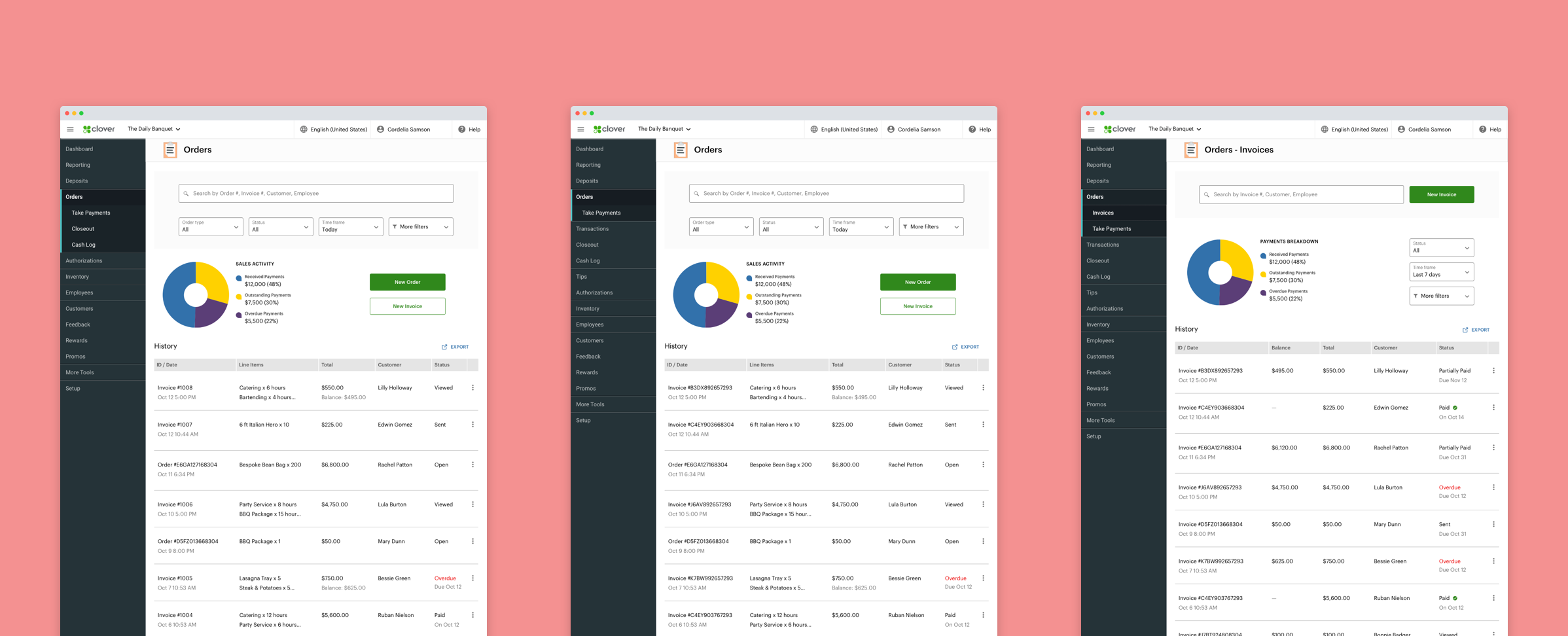 Invoicing IA options