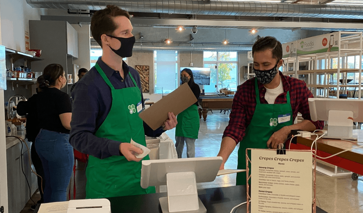 Scenes from the field test of the beta version of our KDS app